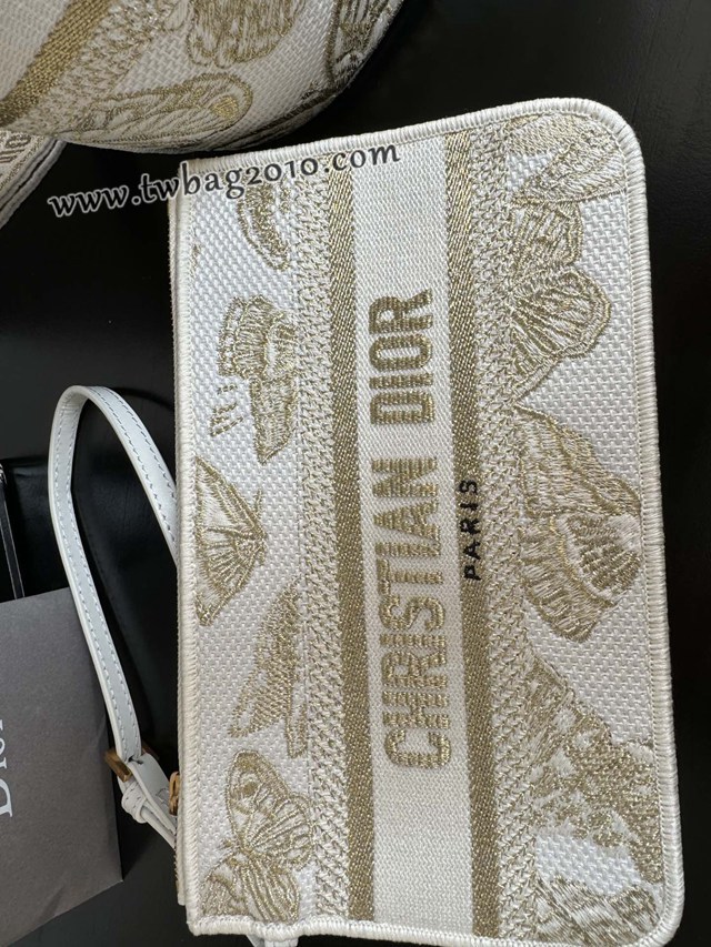Dior专柜新款迪奥顶级原单圣诞菜篮子渐变刺绣手提女包 djfk1065